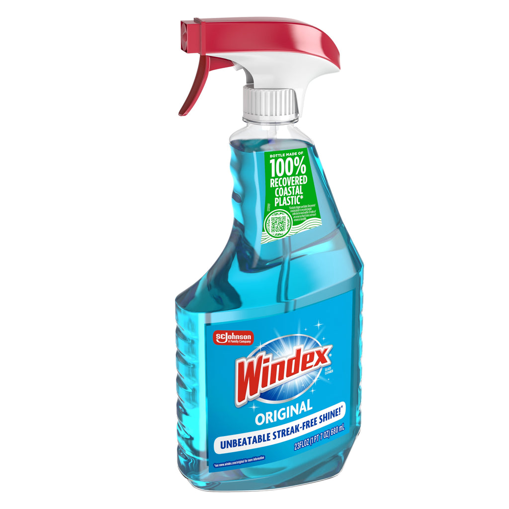 Windex Glass - Window, and Mirror Cleaner, Original Blue, Spray Bottle, 23 fl oz