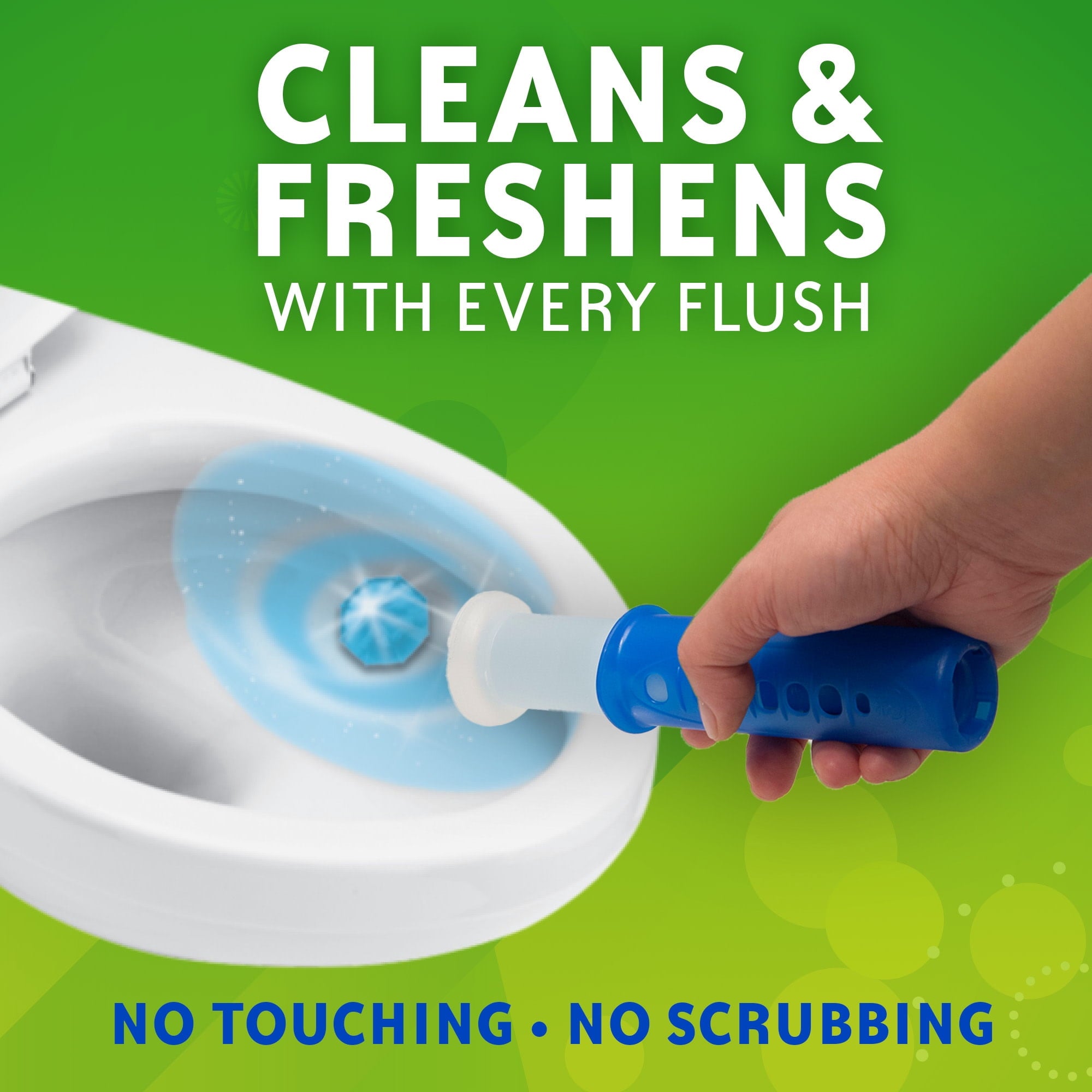 Scrubbing Bubbles Automatic Toilet Bowl Cleaner - Fresh Gel Cleaning Stamp, Rainshower, Dispenser & 6 Gel Stamps