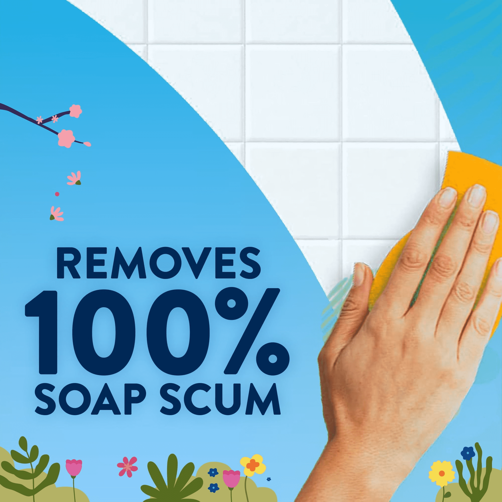Scrubbing Bubbles Flowers & Showers - Bathroom Grime Fighter Spray, Rainshower, Petal Paradise, and Floral Fusion, 32 oz., 3 pk.