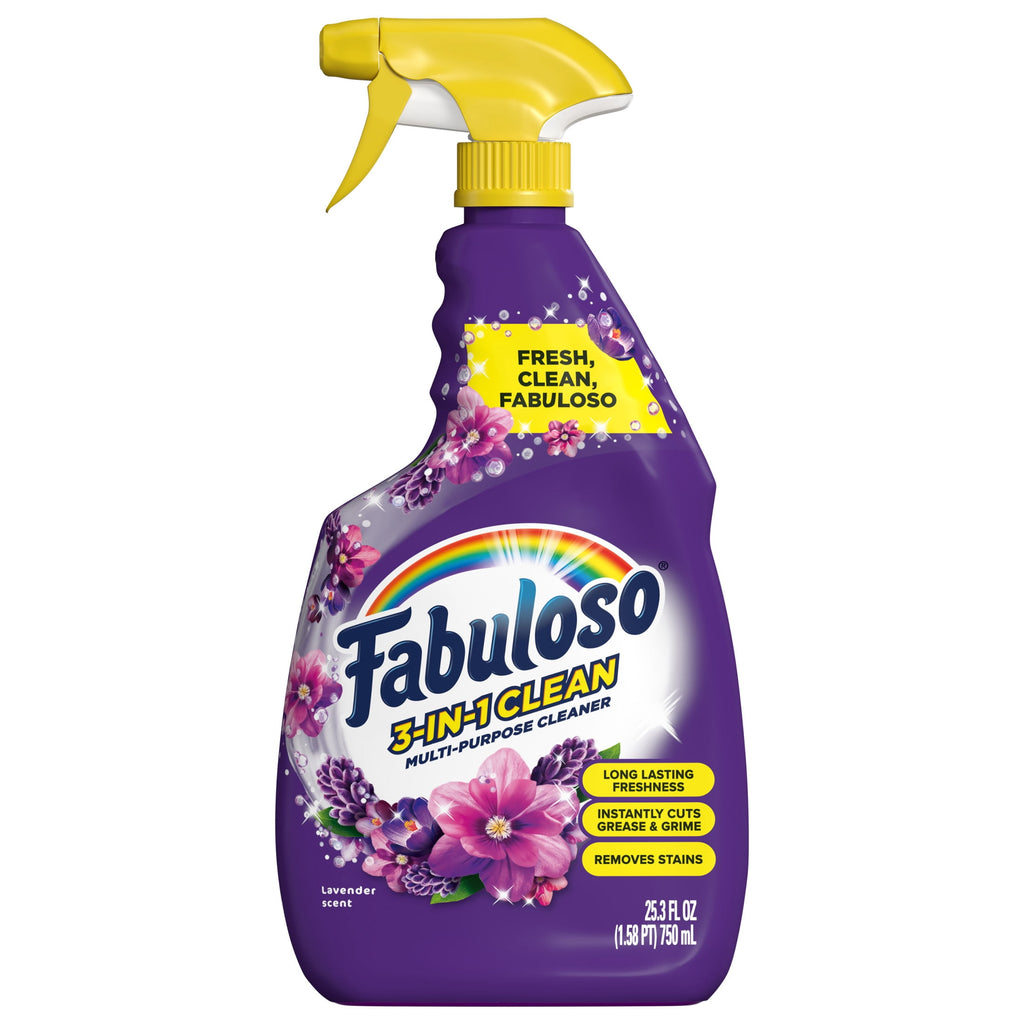 Fabuloso 3-in-1 Clean Spray - Multi-Purpose Cleaner, Lavender Scent, 25.3 fl oz