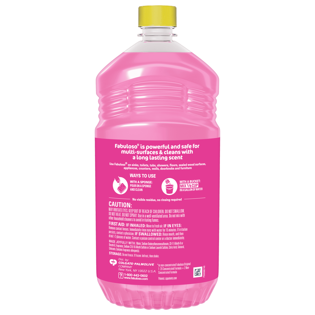 Fabuloso 2X Multi-Purpose Cleaner - No Rinse Floor Cleaner, Watermelon Scent, 56 fl oz