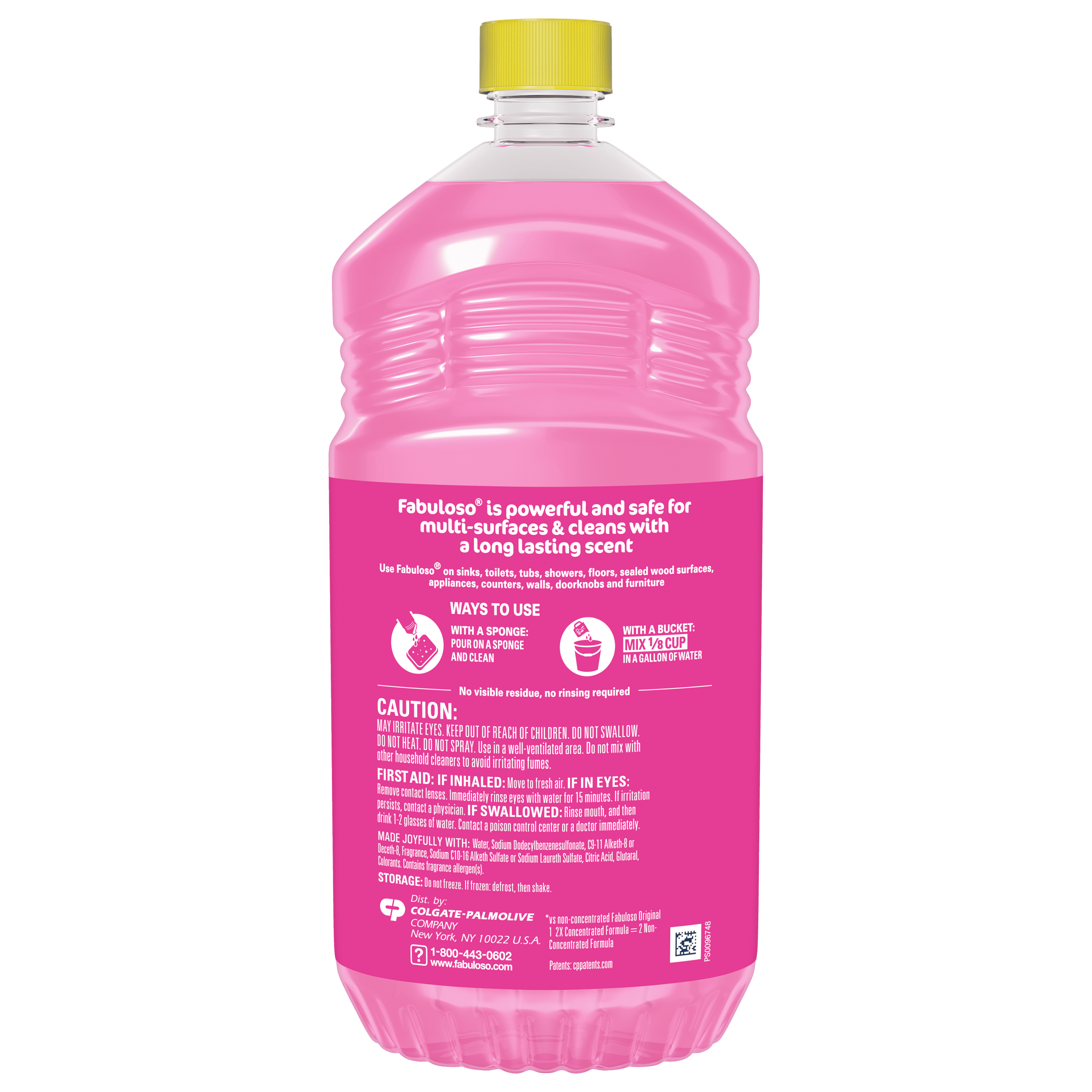 Fabuloso 2X Multi-Purpose Cleaner - No Rinse Floor Cleaner, Watermelon Scent, 56 fl oz