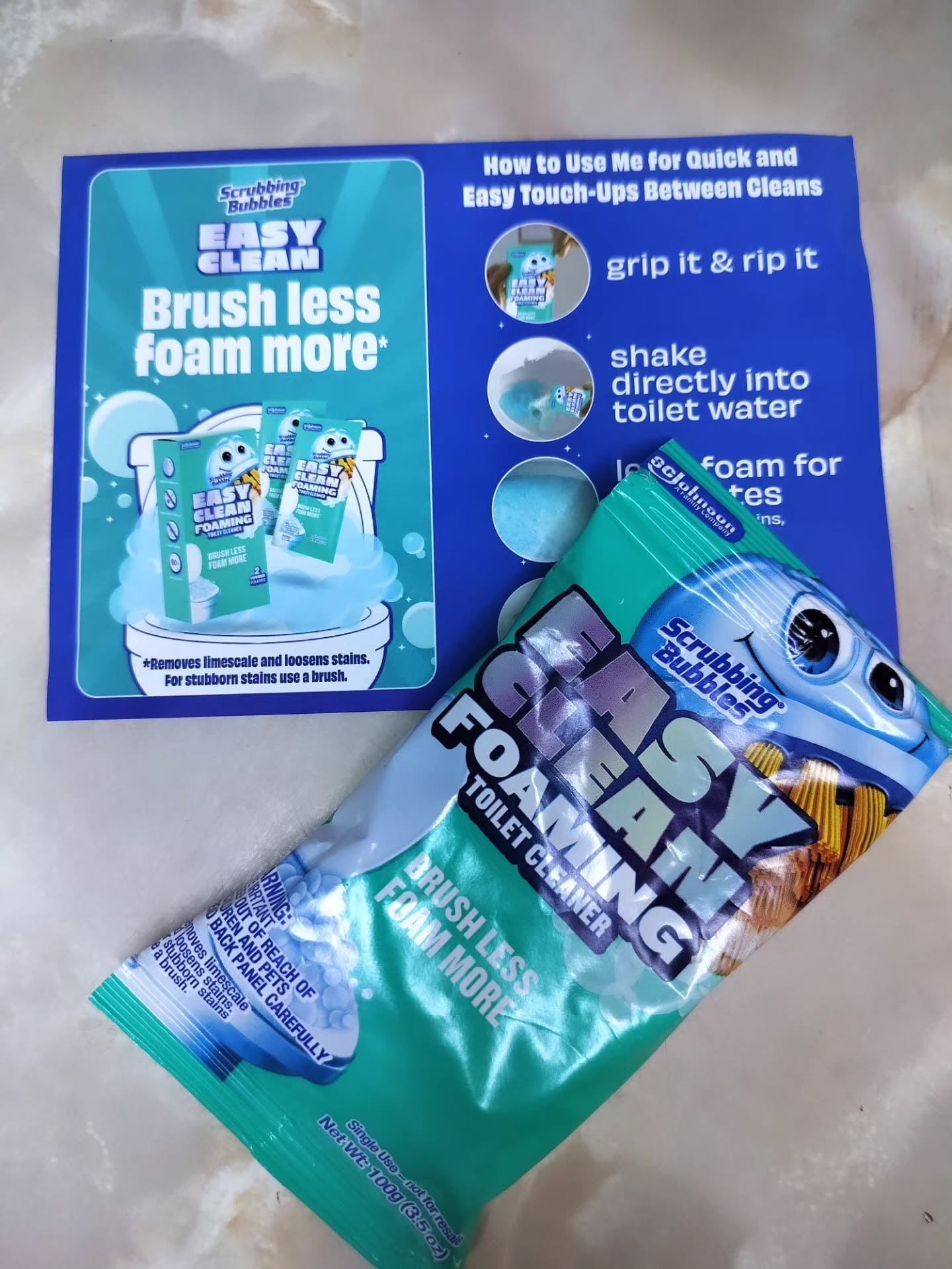 Scrubbing Bubbles Easy Clean Toilet Bowl Cleaner Foaming Powder - 2 Count