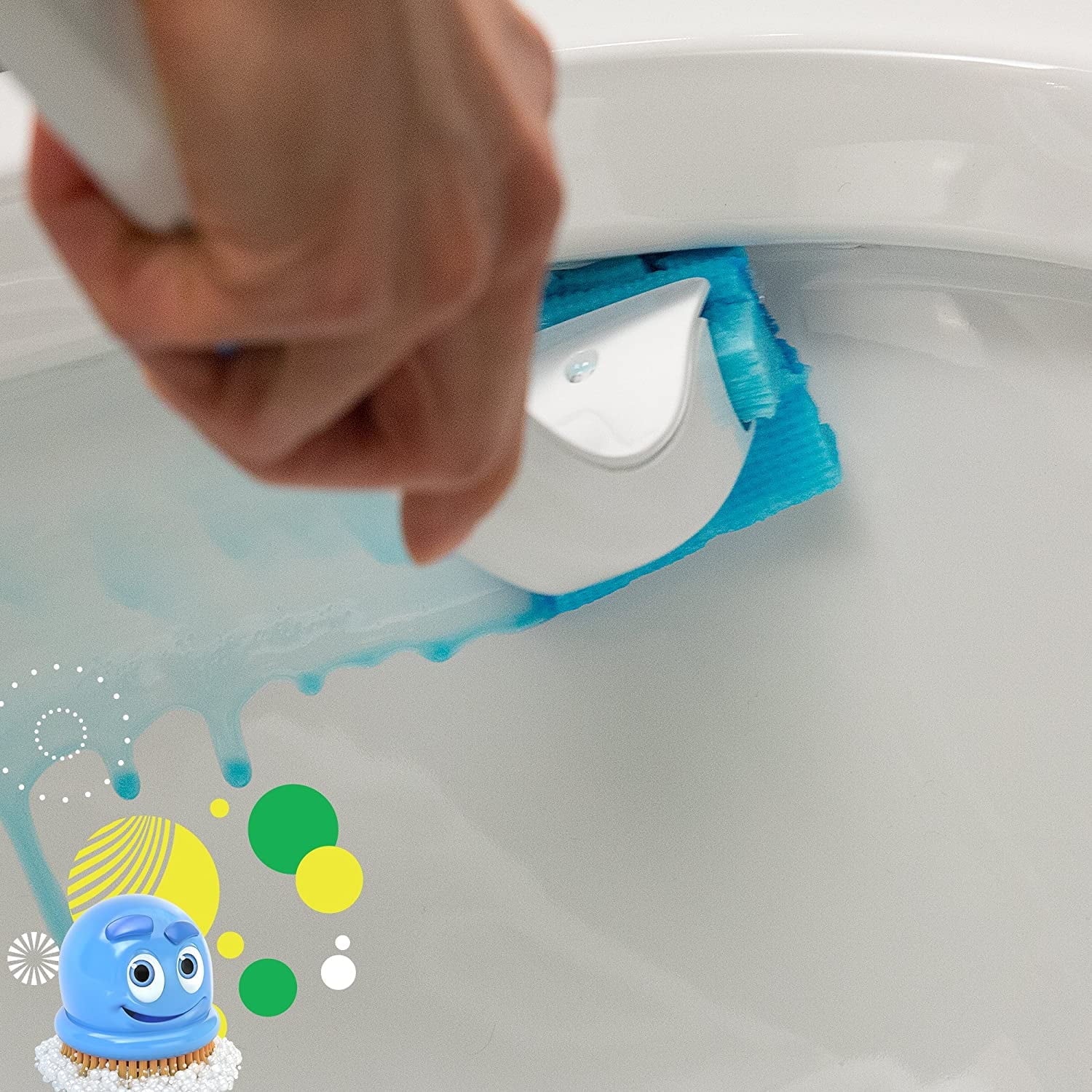 Scrubbing Bubbles Fresh Brush Toilet Bowl Cleaning System Starter Kit - Stain Removing, Citrus Action Scent, Includes: Wand + 4 Refills + 1 Stand