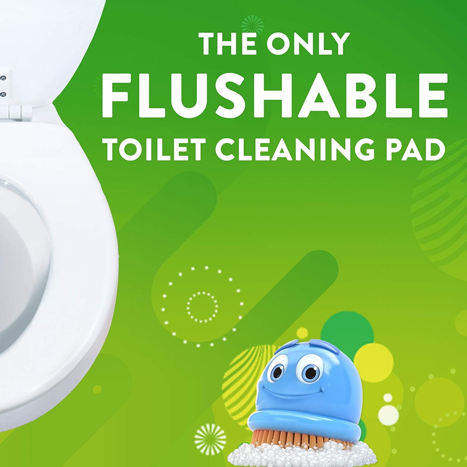 Scrubbing Bubbles Fresh Brush Toilet Bowl Cleaning System Starter Kit - Stain Removing, Citrus Action Scent, Includes: Wand + 4 Refills + 1 Stand