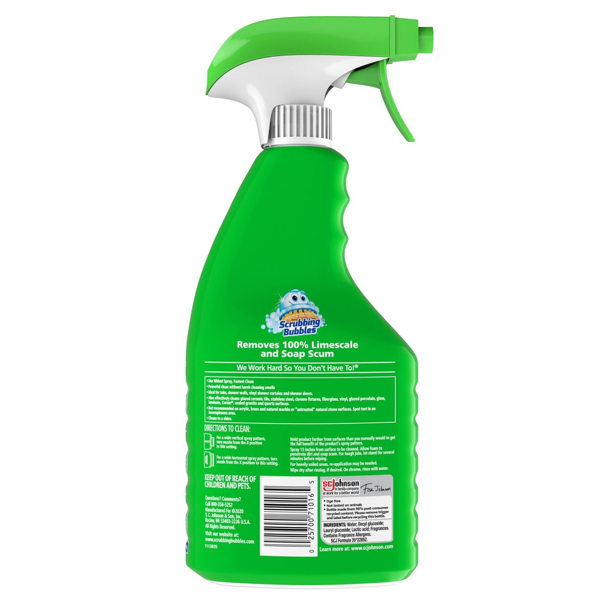 Scrubbing Bubbles Mega Bathroom Shower Cleaner Foam Disinfectant Spray - Rainshower - 32 fl oz: Dye-Free - Multi-Surface, Countertops, Tub
