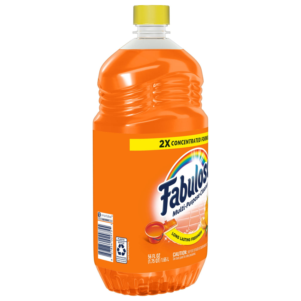 Fabuloso 2X Multi-Purpose Cleaner - No Rinse Floor Cleaner, Tangerine Scent, 56 fl oz
