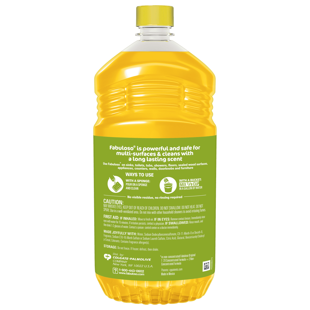 Fabuloso 2X Multi-Purpose Cleaner - No Rinse Floor Cleaner, Long-Lasting Freshness, Pineapple Scent, 56 fl oz
