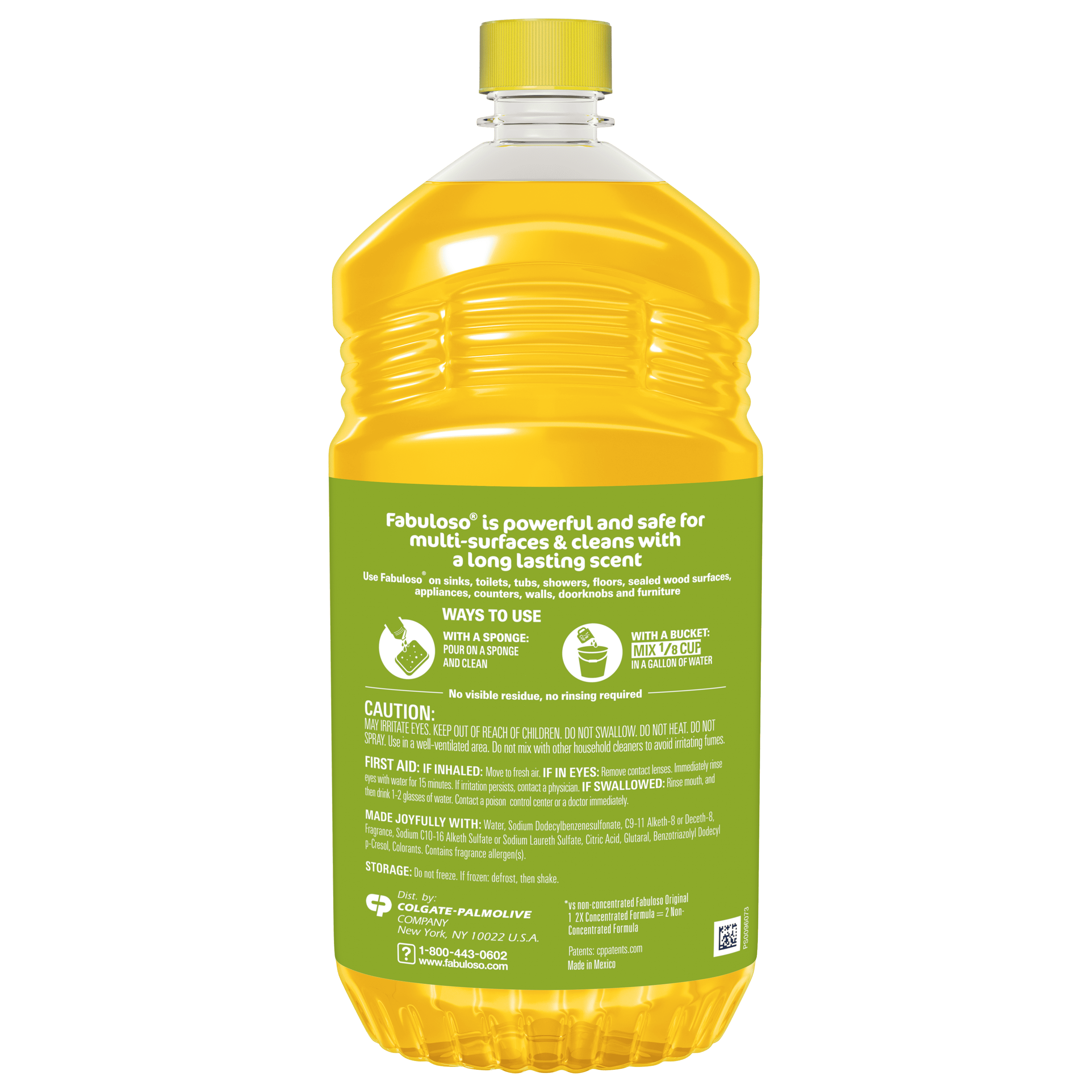 Fabuloso 2X Multi-Purpose Cleaner - No Rinse Floor Cleaner, Long-Lasting Freshness, Pineapple Scent, 56 fl oz