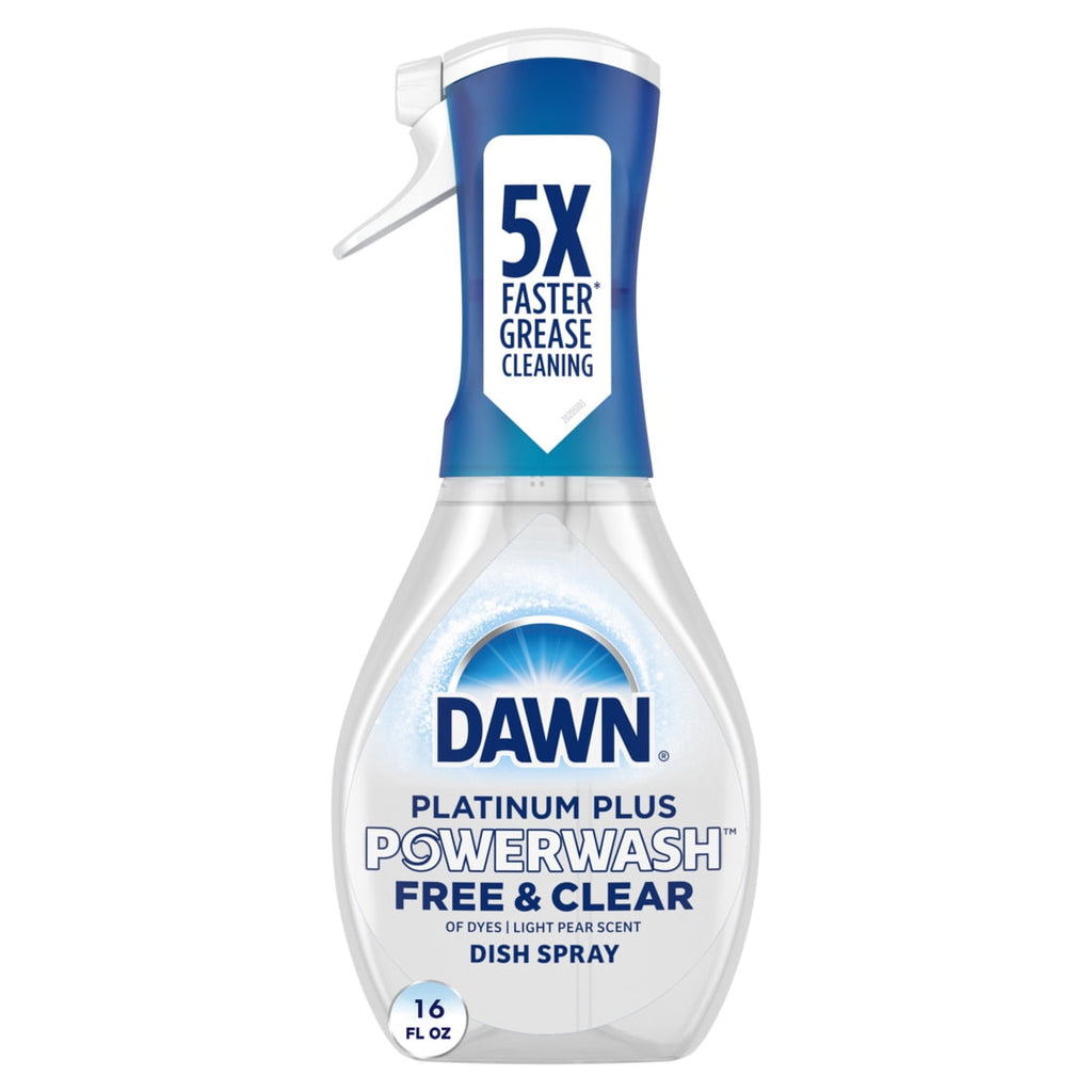Dawn Powerwash Spray - Dish Soap, Dishwashing Liquid, Free & Clear, 1 Starter Kit, 16 Fl Oz - 3-Pack