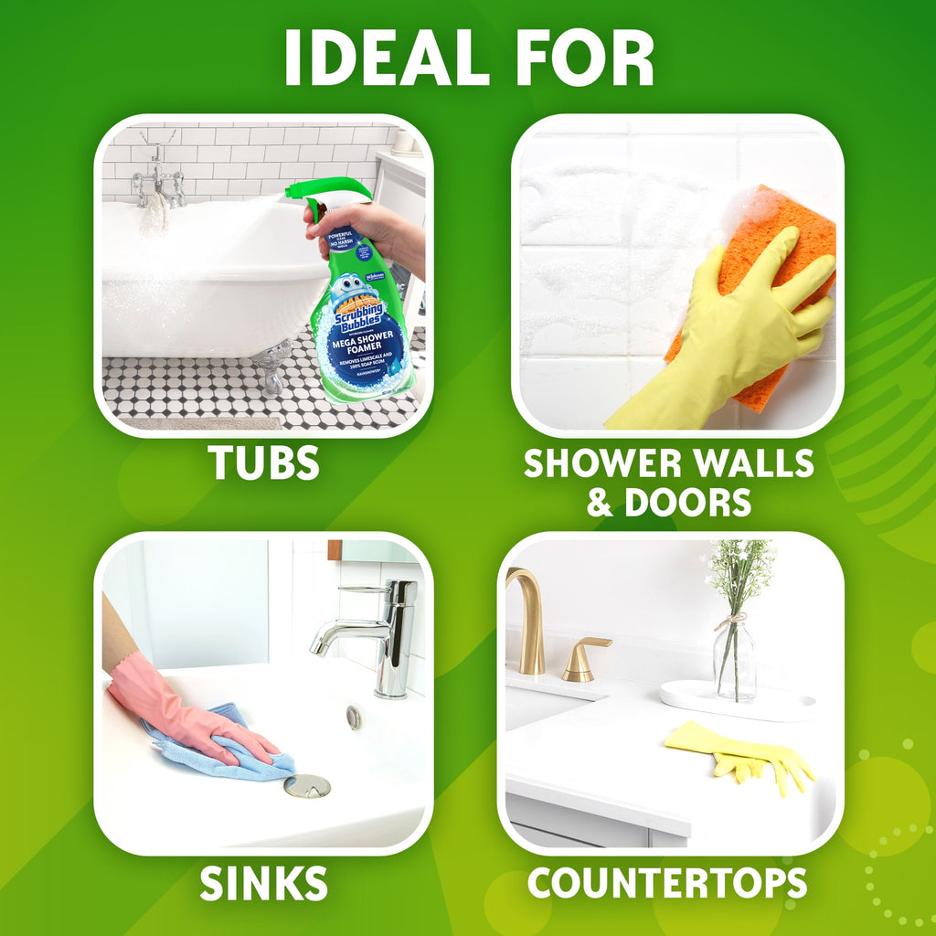 Scrubbing Bubbles Bathroom Shower & Tub Cleaner Mega Shower Foamer Spray - Rainshower, 32 oz