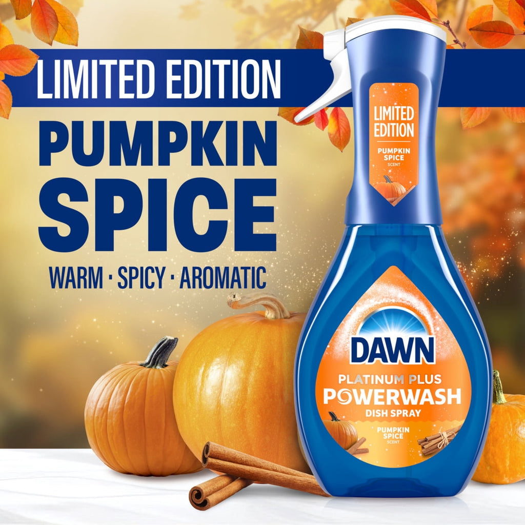 Dawn Powerwash Spray - Dish Soap, Dishwashing Liquid, Pumpkin Spice, 1 Starter Kit, 16 fl oz