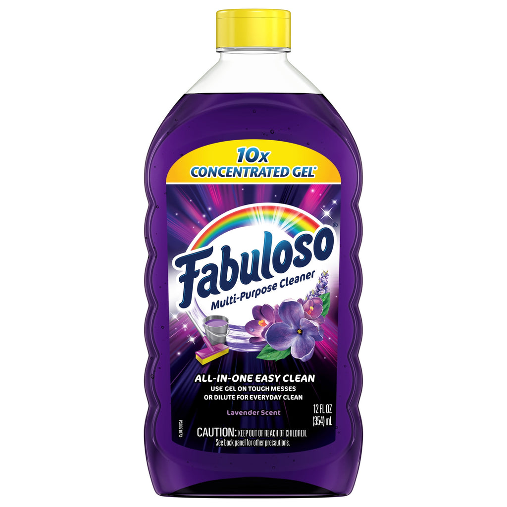 Fabuloso 10X Concentrated Gel - Multi-Purpose Cleaner, Toilet Cleaner, Floor Cleaner, Lavender Scent, 12 fl oz Bottle