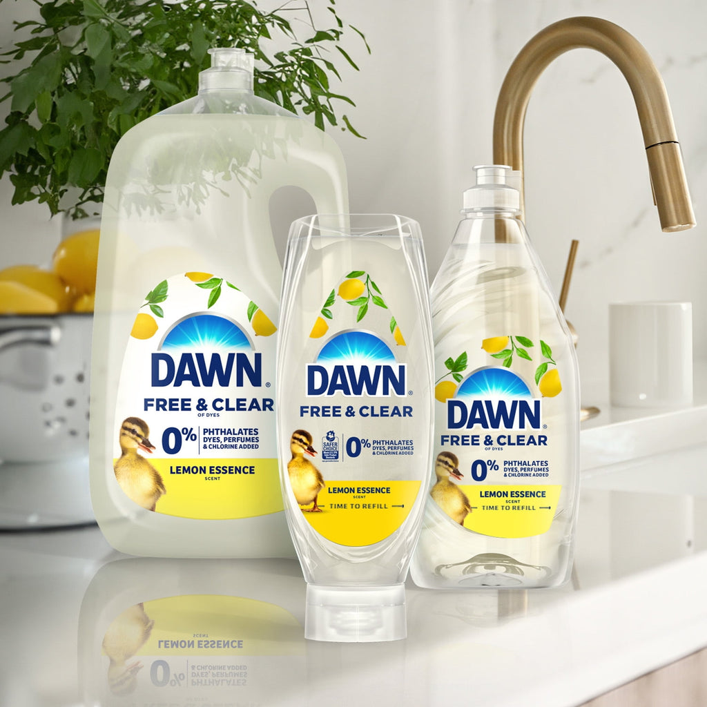 Dawn Free & Clear EZ-Squeeze Dish Soap - Lemon, 24.3 fl oz