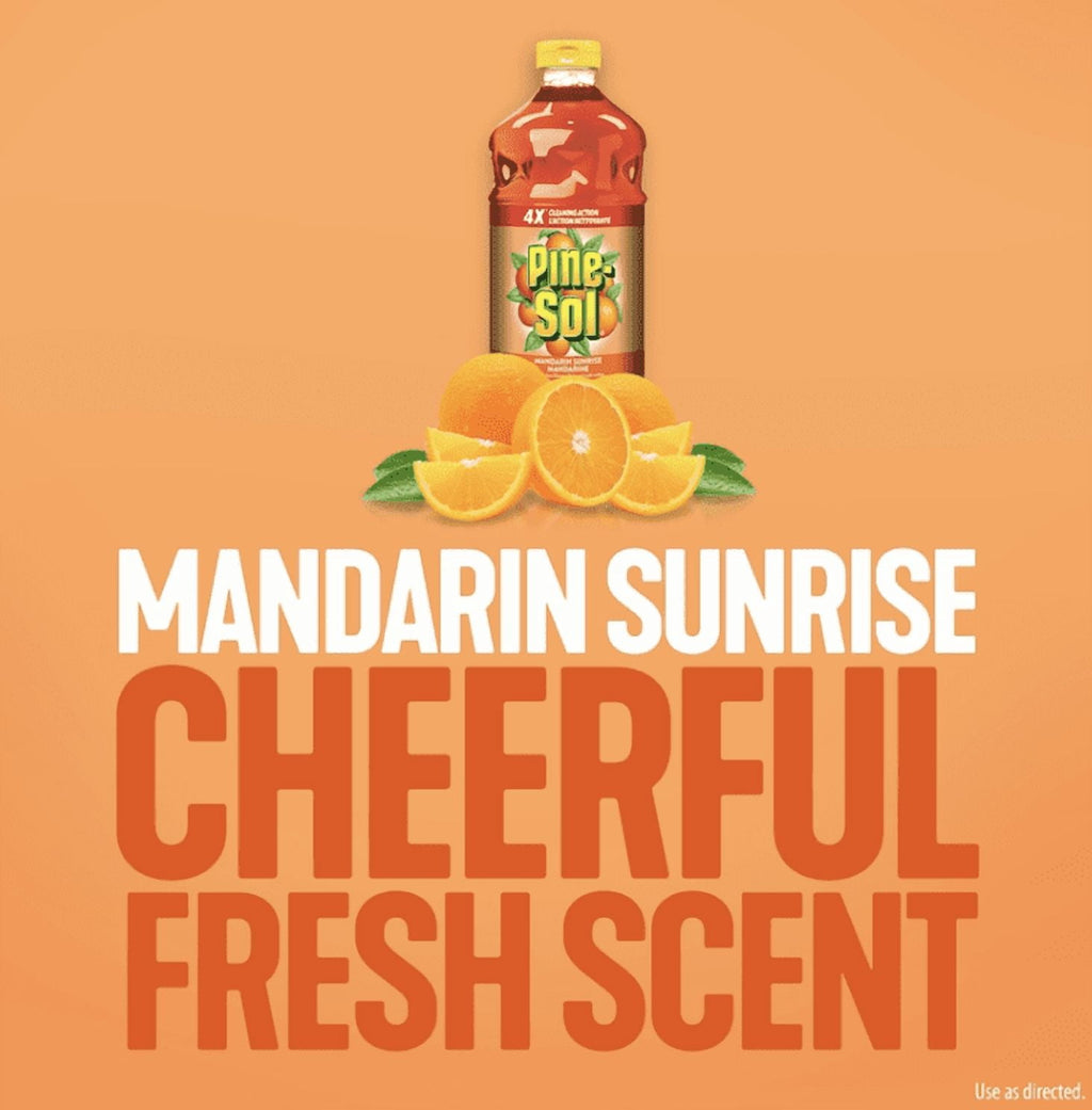 2 pack bottles Pine-Sol Mandarin Sunrise Multi-Surface Cleaner ( 28 oz x 2 )