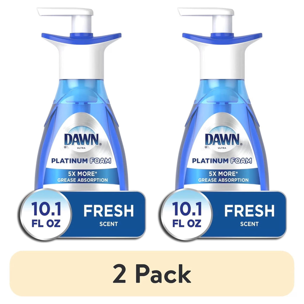 Dawn Direct Foam Dish Soap - Dishwashing Liquid, Grease Removal, Fresh Rain, 10.1 fl oz - 2-Pack
