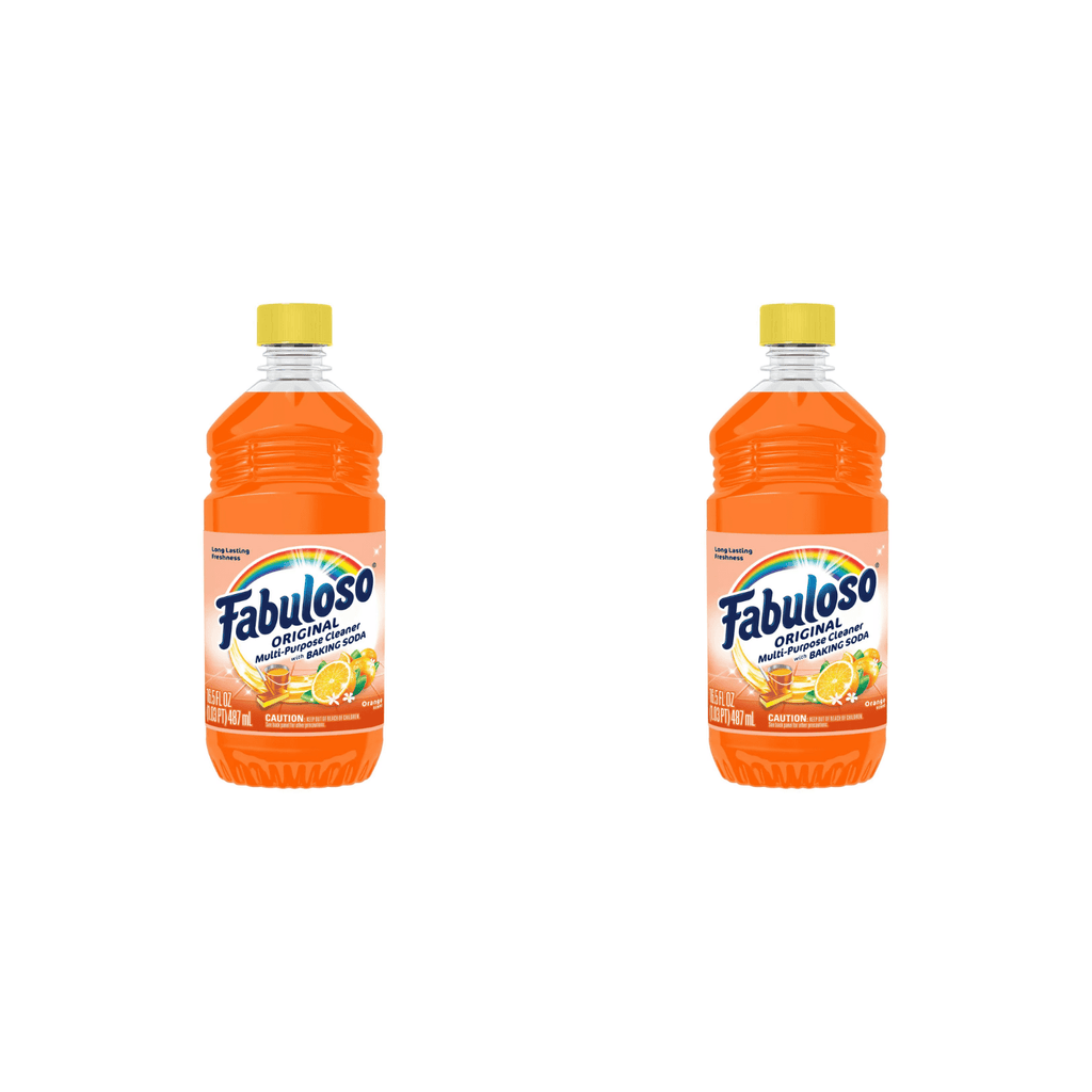 2 pack bottles Fabuloso Original Orange Scent Multi-Purpose Cleaner( 16.5 oz x 2 )