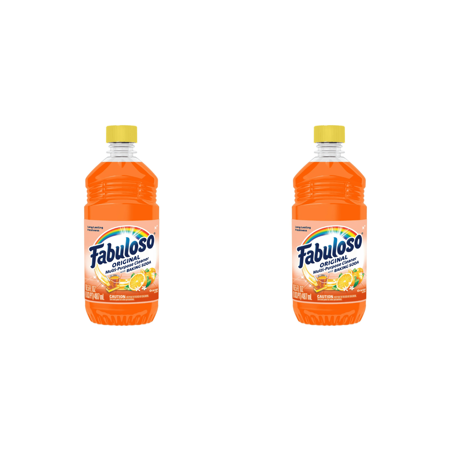 2 pack bottles Fabuloso Original Orange Scent Multi-Purpose Cleaner( 16.5 oz x 2 )