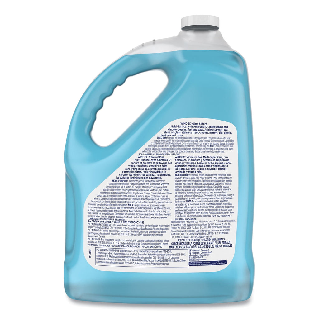 Glass Cleaner With Ammonia-D - 1 Gal Bottle, 4/Carton