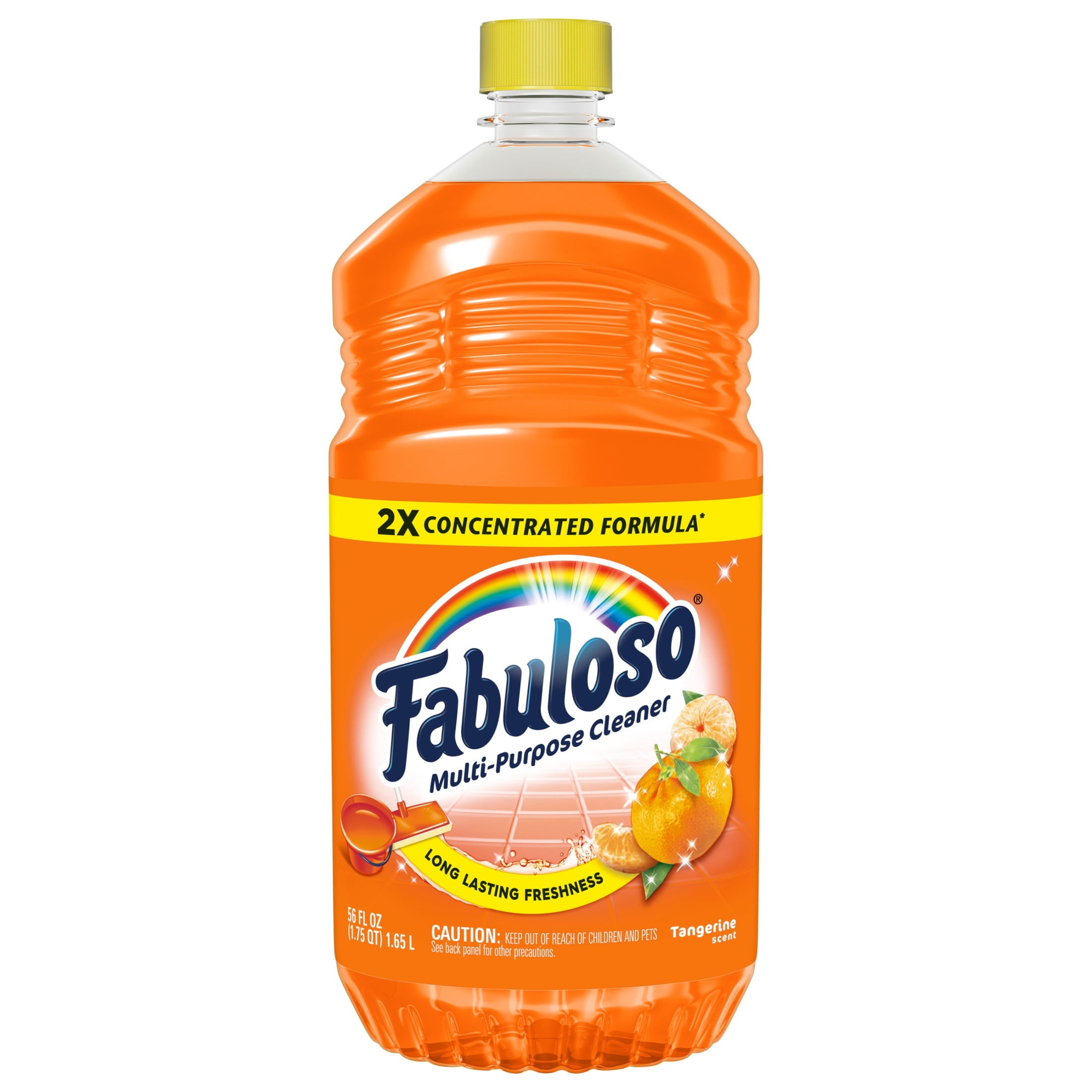 Fabuloso 2X Multi-Purpose Cleaner - No Rinse Floor Cleaner, Tangerine Scent, 56 fl oz