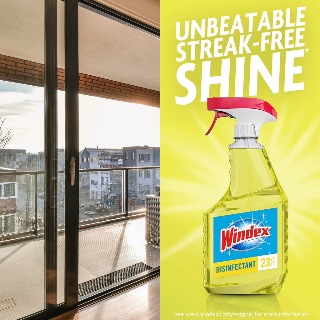Windex Multi-Surface - Disinfectant, and All-Purpose Cleaner, Spray Bottle, Citrus Scent, 32 fl oz