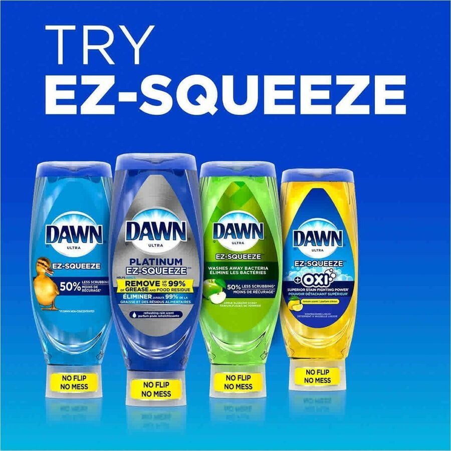 Dawn Ultra + Oxi EZ-Squeeze Dish Soap - Dishwashing Liquid, Lemon 1 pack
