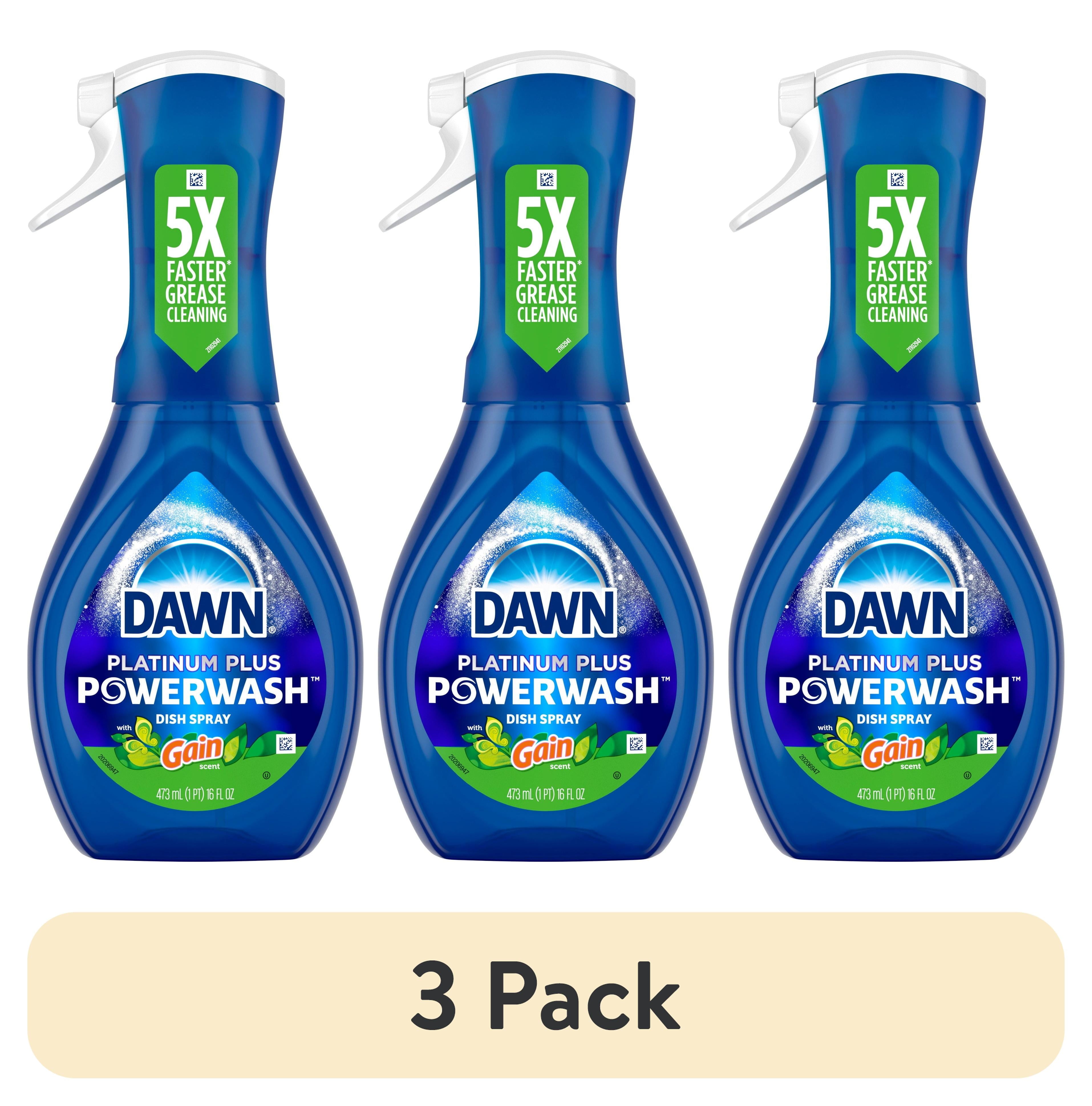 Dawn Powerwash Spray - Dish Soap, Dishwashing Liquid, Gain Original, 1 Starter Kit, 16 Fl Oz - 3-Pack