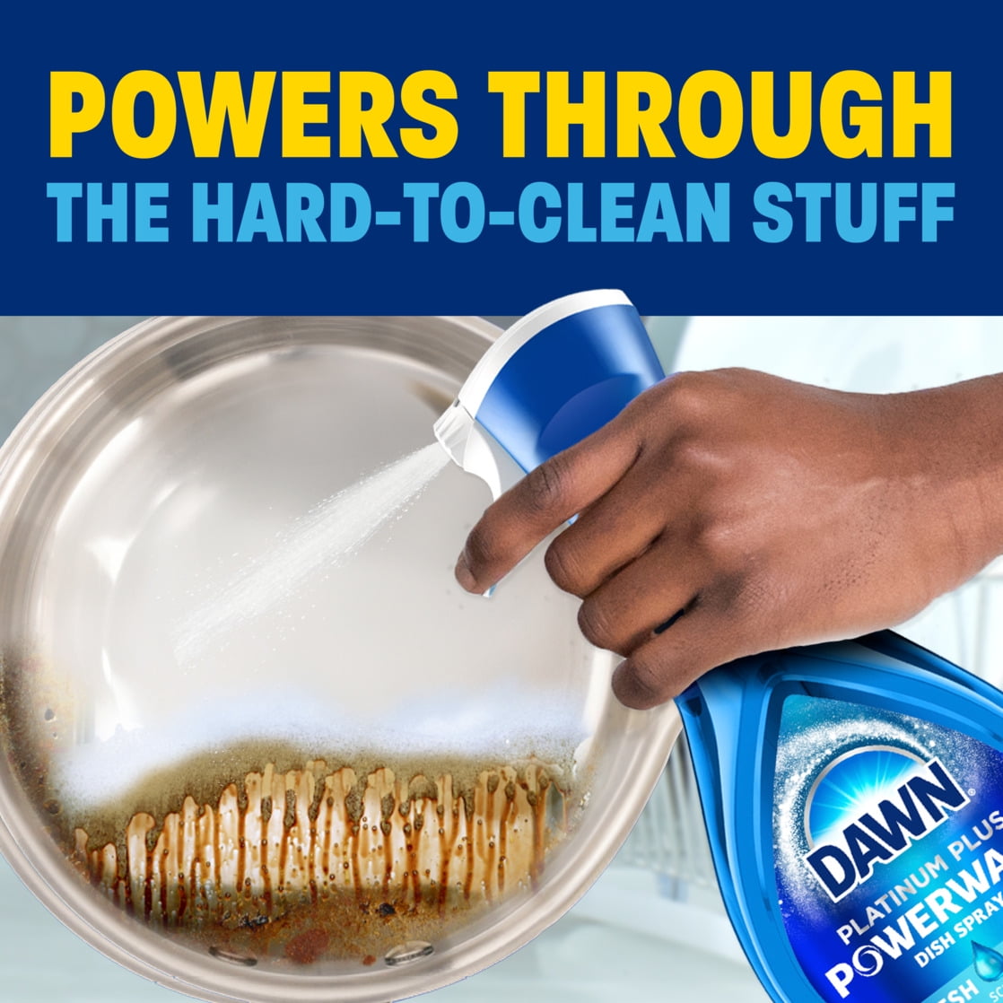 Dawn Powerwash Spray - Dish Soap, Dishwashing Liquid, Fresh, 1 Starter Kit, 16 Fl Oz