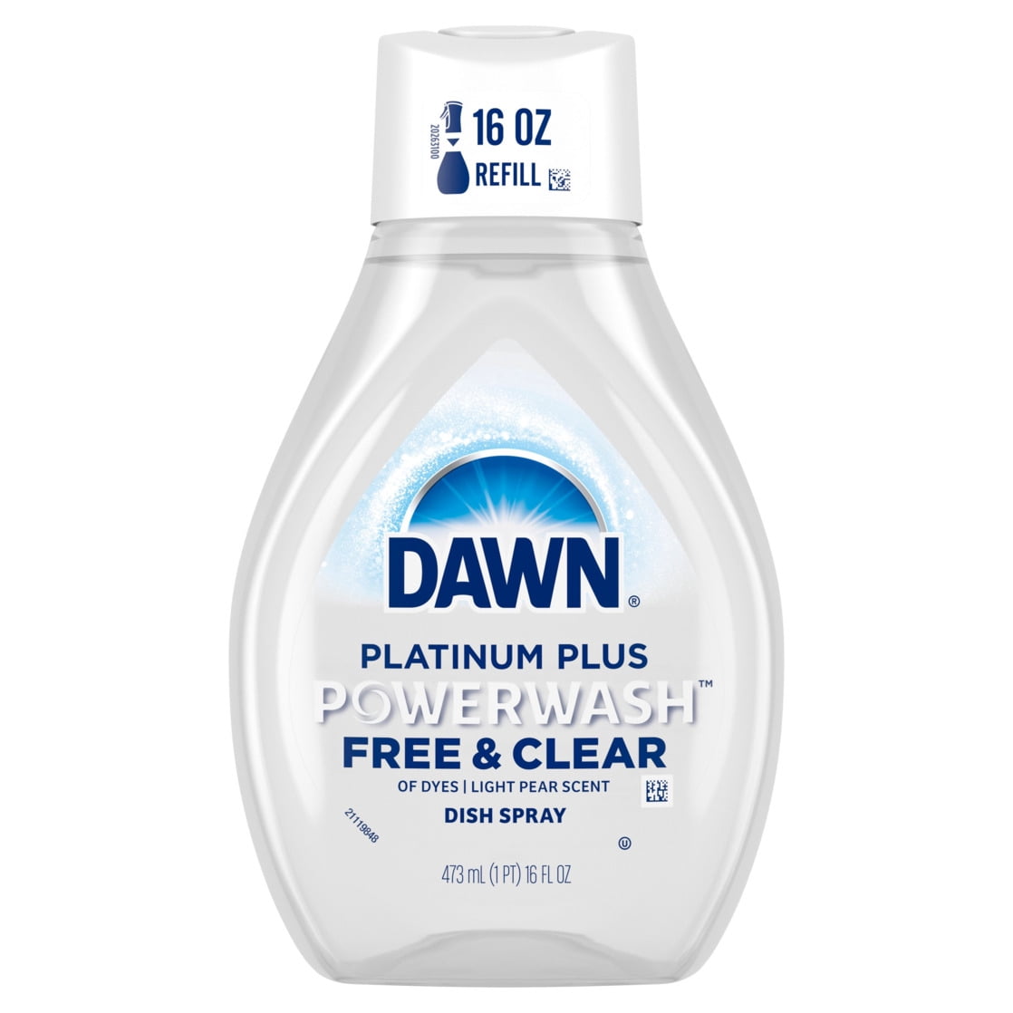 Dawn Powerwash Spray - Dish Soap, Dishwashing Liquid, Free & Clear, 1 Starter Kit, 16 Fl Oz - 6-Pack