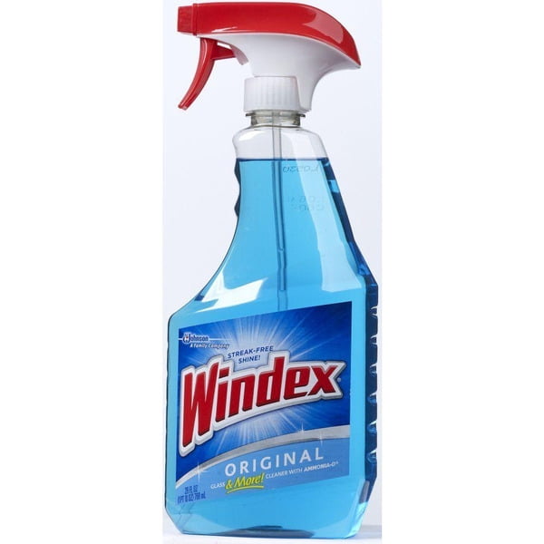 Windex Original Glass & More Cleaner with Ammonia-D - 23 fl oz (Pack of 4) – Streak-Free Glass & Multi-Surface Cleaner Spray