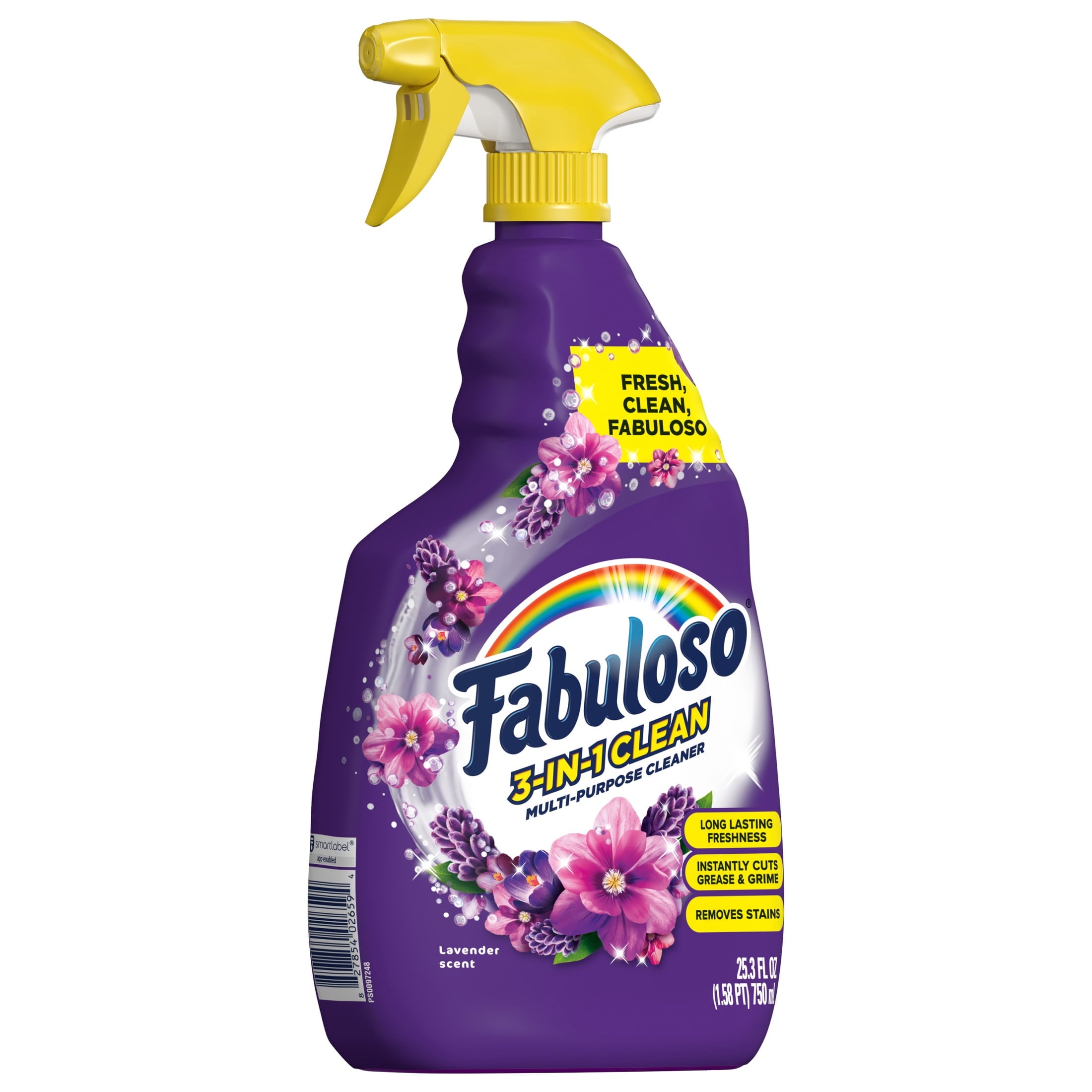 Fabuloso 3-in-1 Clean Spray - Multi-Purpose Cleaner, Lavender Scent, 25.3 fl oz