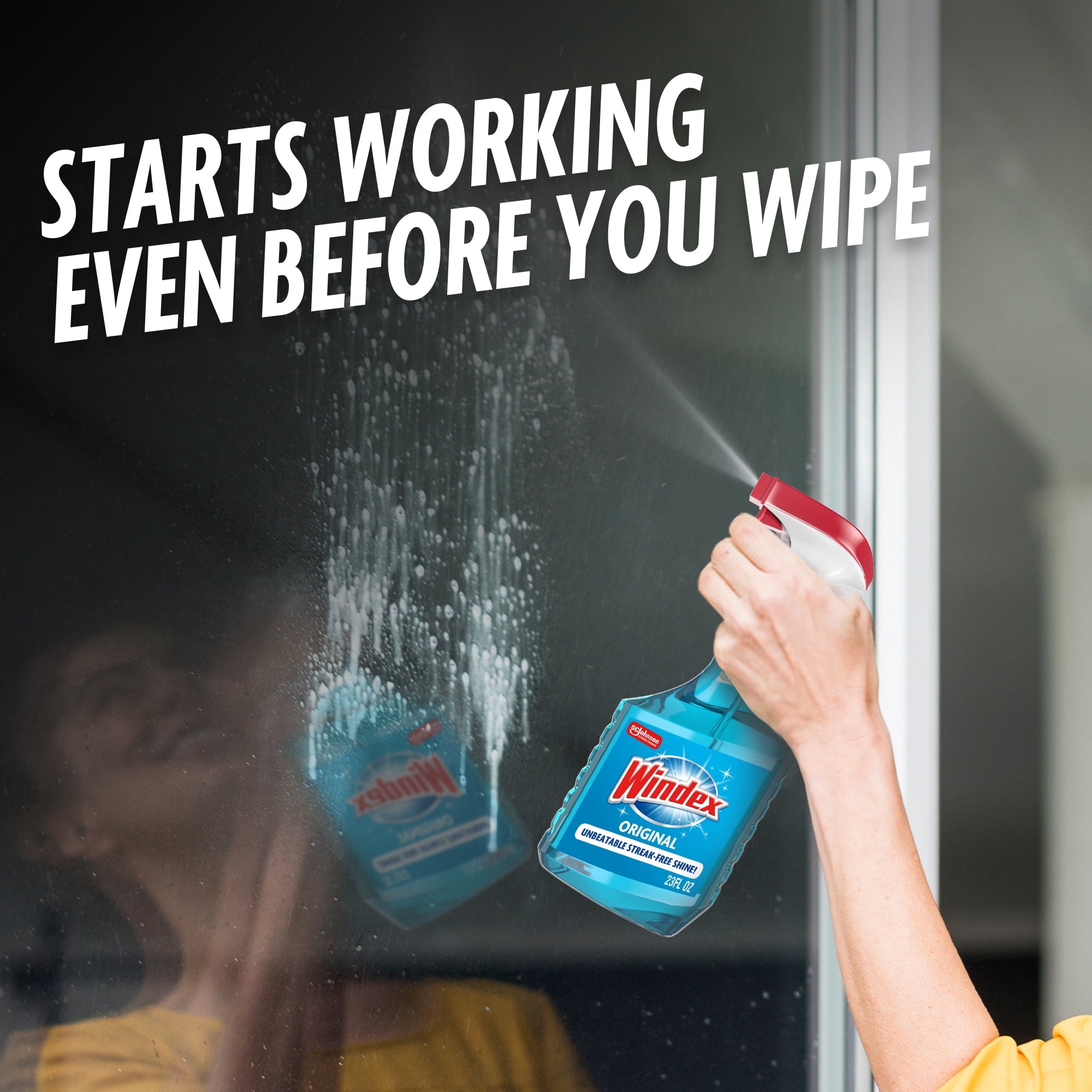 Windex Glass - Window, and Mirror Cleaner, Original Blue, Spray Bottle, 23 fl oz