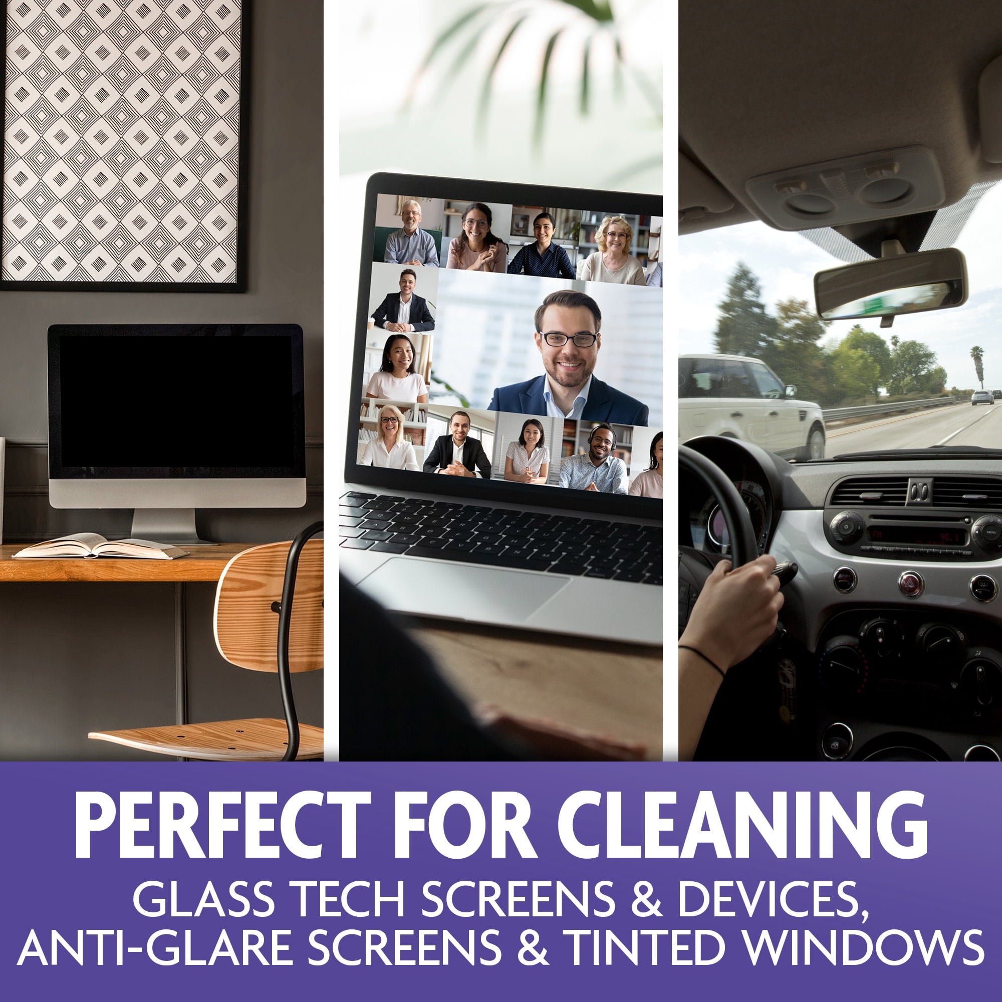 Windex Ammonia-Free Glass - Window, Mirror, and Windshield Cleaner, Crystal Rain Scent, Spray Bottle, 32 fl oz