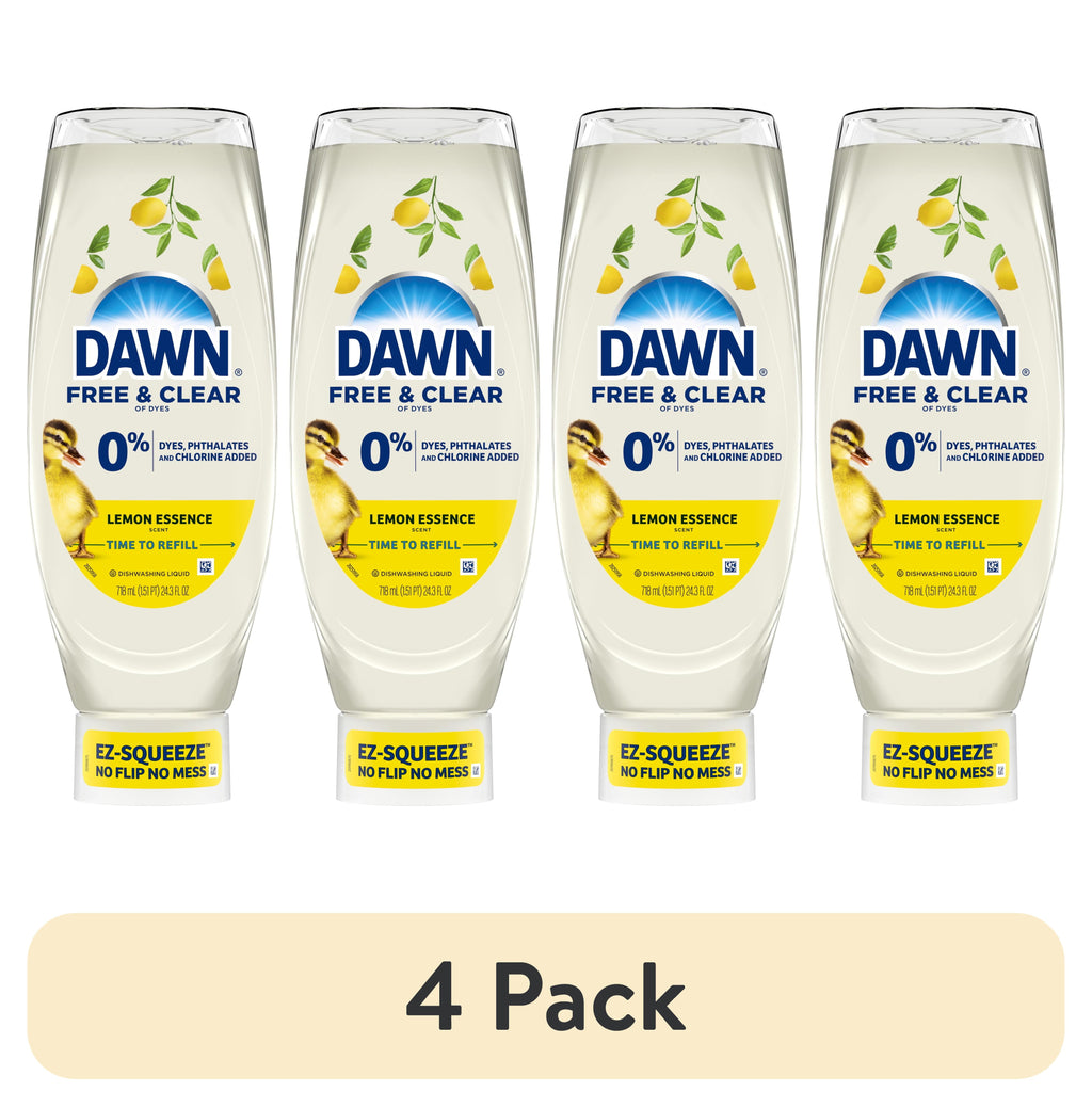 Dawn Free & Clear EZ-Squeeze Dish Soap - Lemon, 24.3 fl oz - 4-Pack