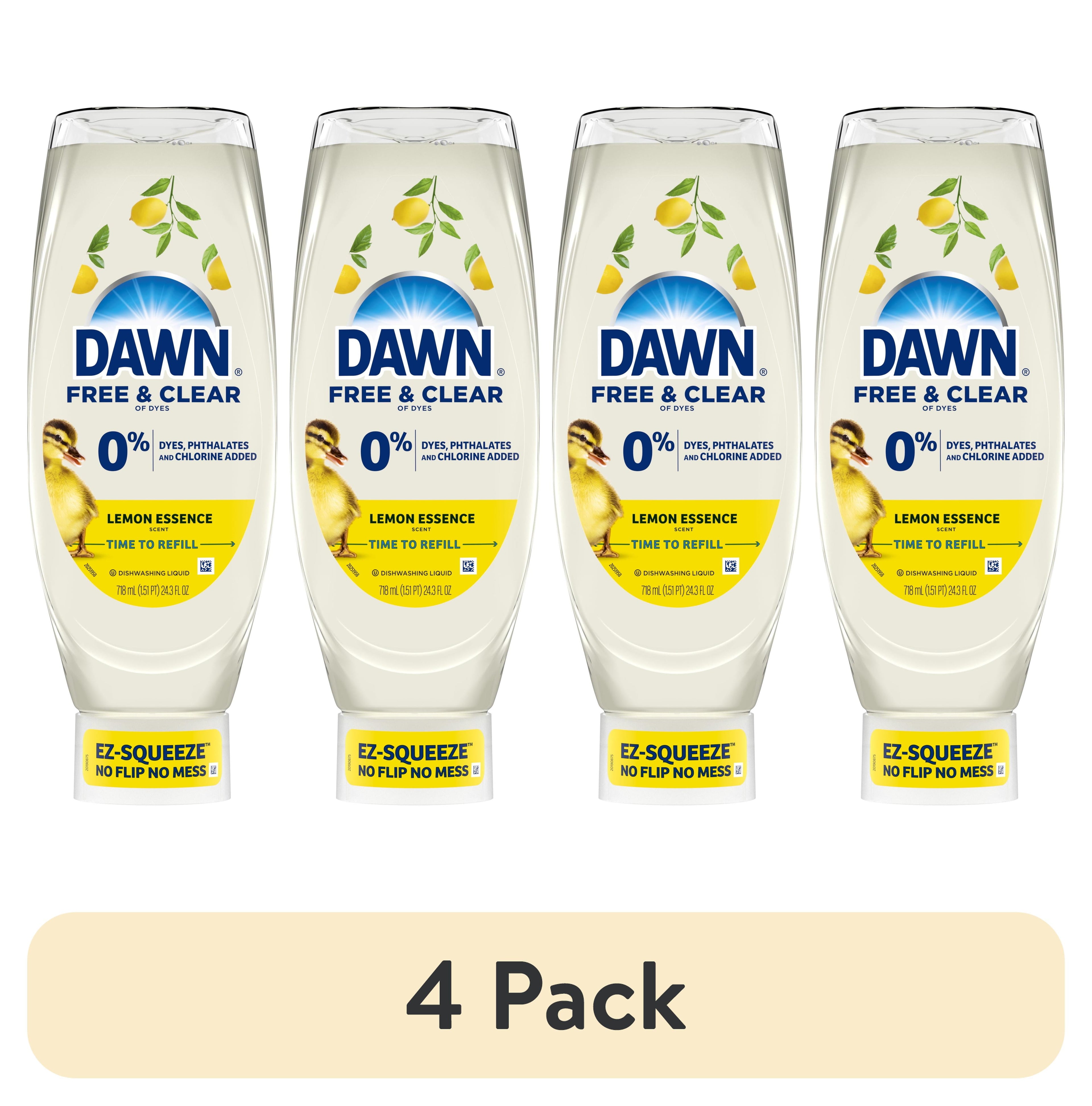 Dawn Free & Clear EZ-Squeeze Dish Soap - Lemon, 24.3 fl oz - 4-Pack