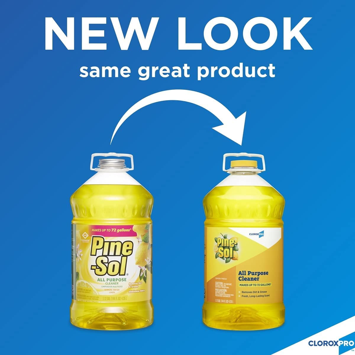 Clorox 35419 Pine-Sol Lemon Fresh All-Purpose Cleaner Bottle - 144-Ounce (3-Pack)