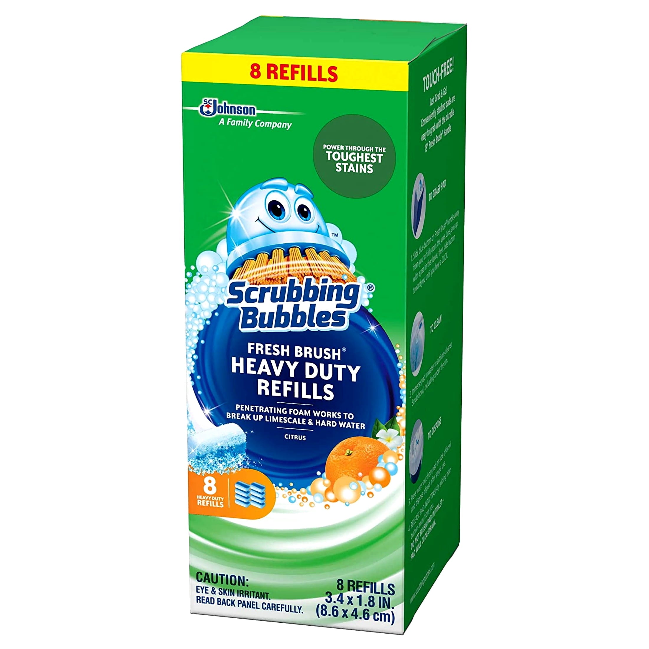 Scrubbing Bubbles Heavy Duty Fresh Brush Refills - 8 Count