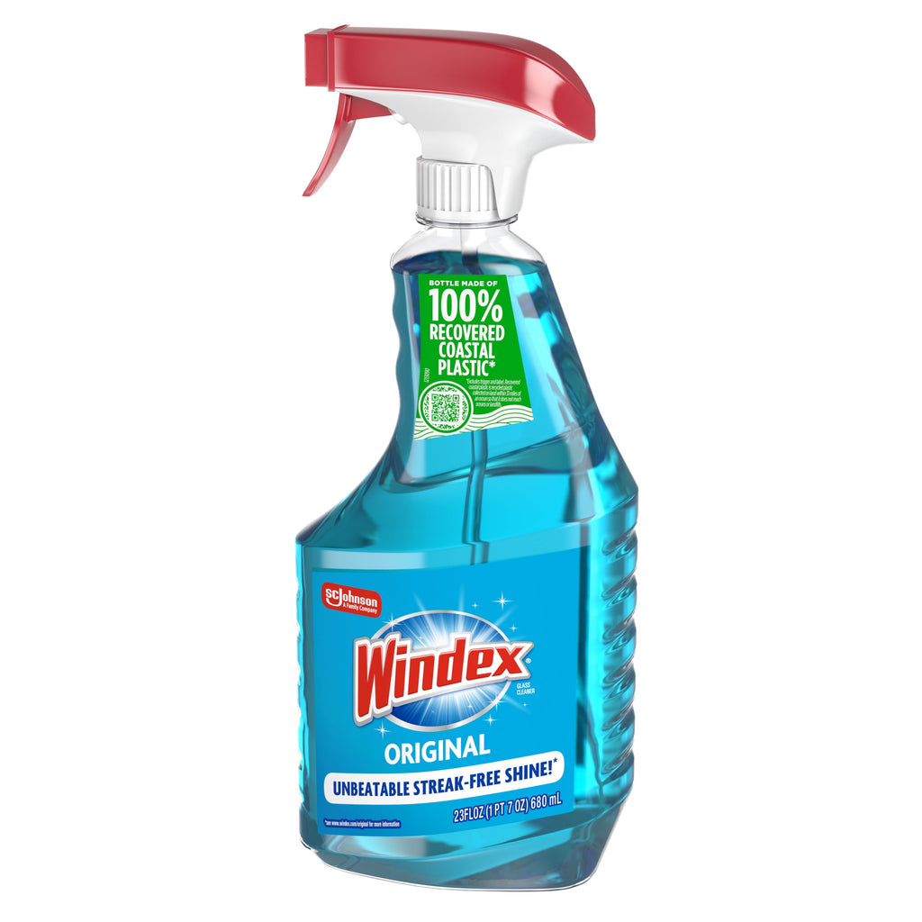 Windex Glass - Window, and Mirror Cleaner, Original Blue, Spray Bottle, 23 fl oz