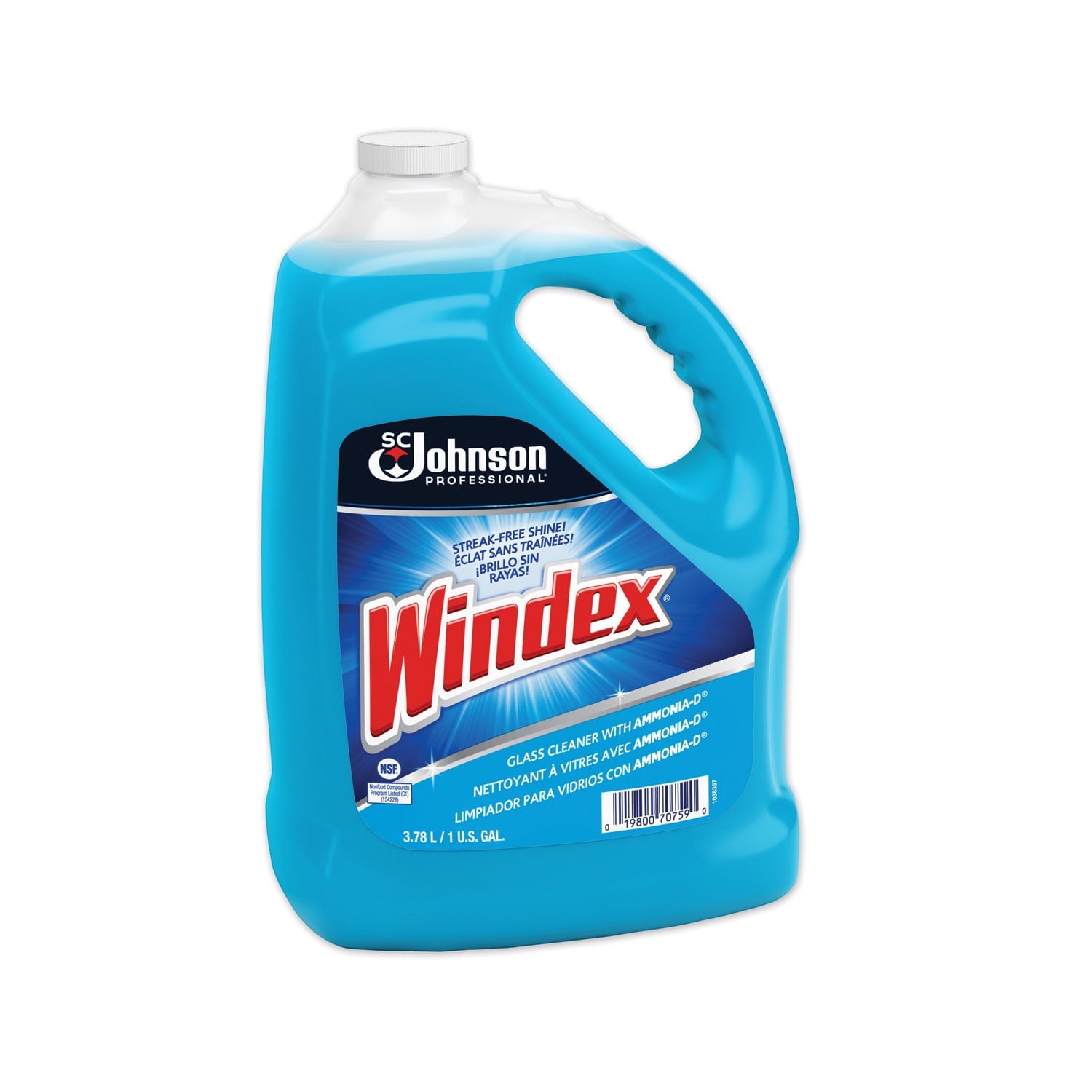Glass Cleaner With Ammonia-D - 1 Gal Bottle, 4/Carton