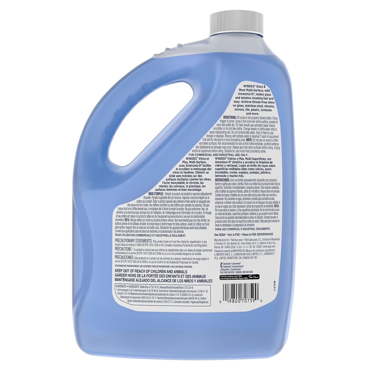 Windex Glass Cleaner with Ammonia-D Floral 128 oz. 696503 Count