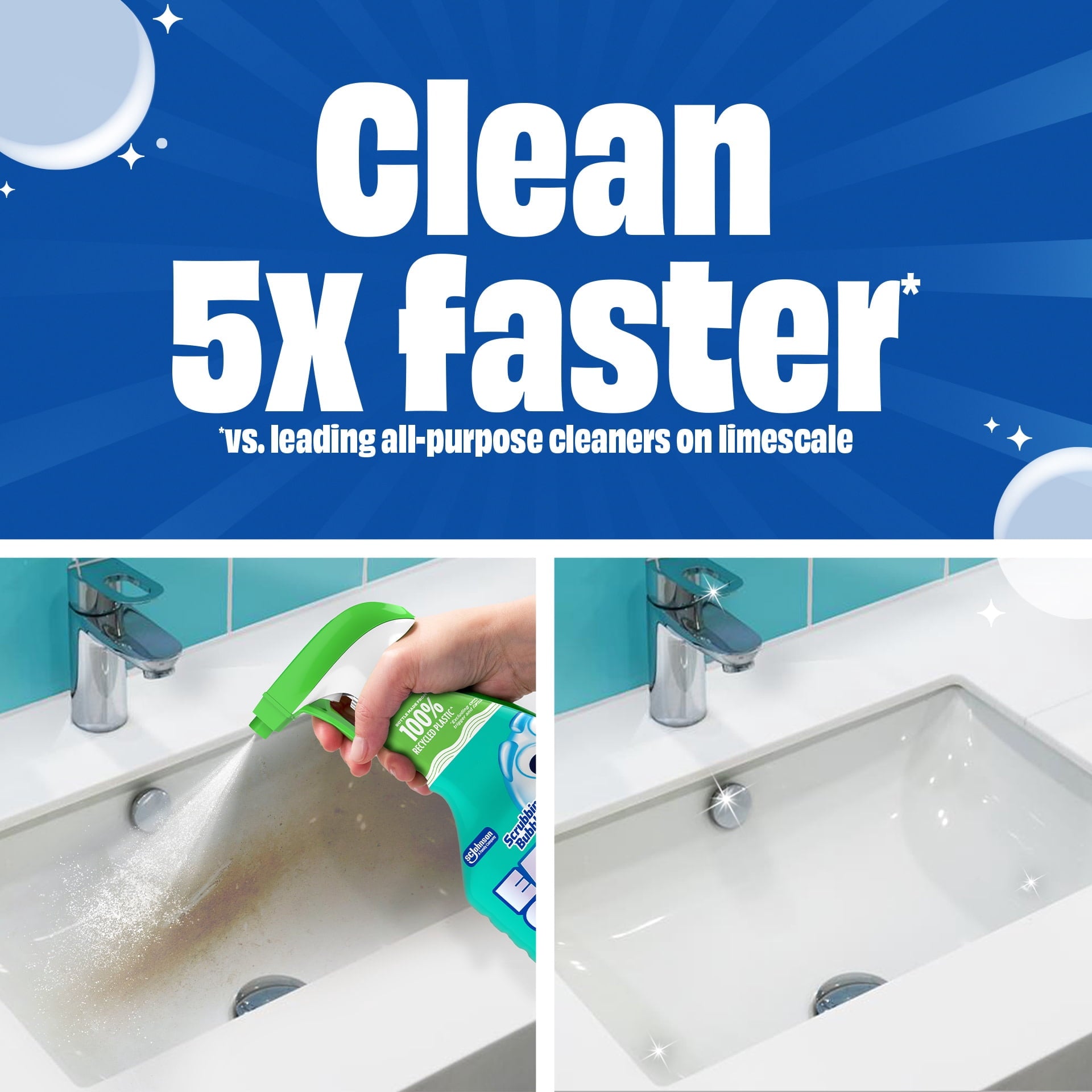 Scrubbing Bubbles Easy Clean Multi-Purpose Bathroom Shower & Tub and All-Purpose Cleaner Spray - 32 oz - 8-Pack