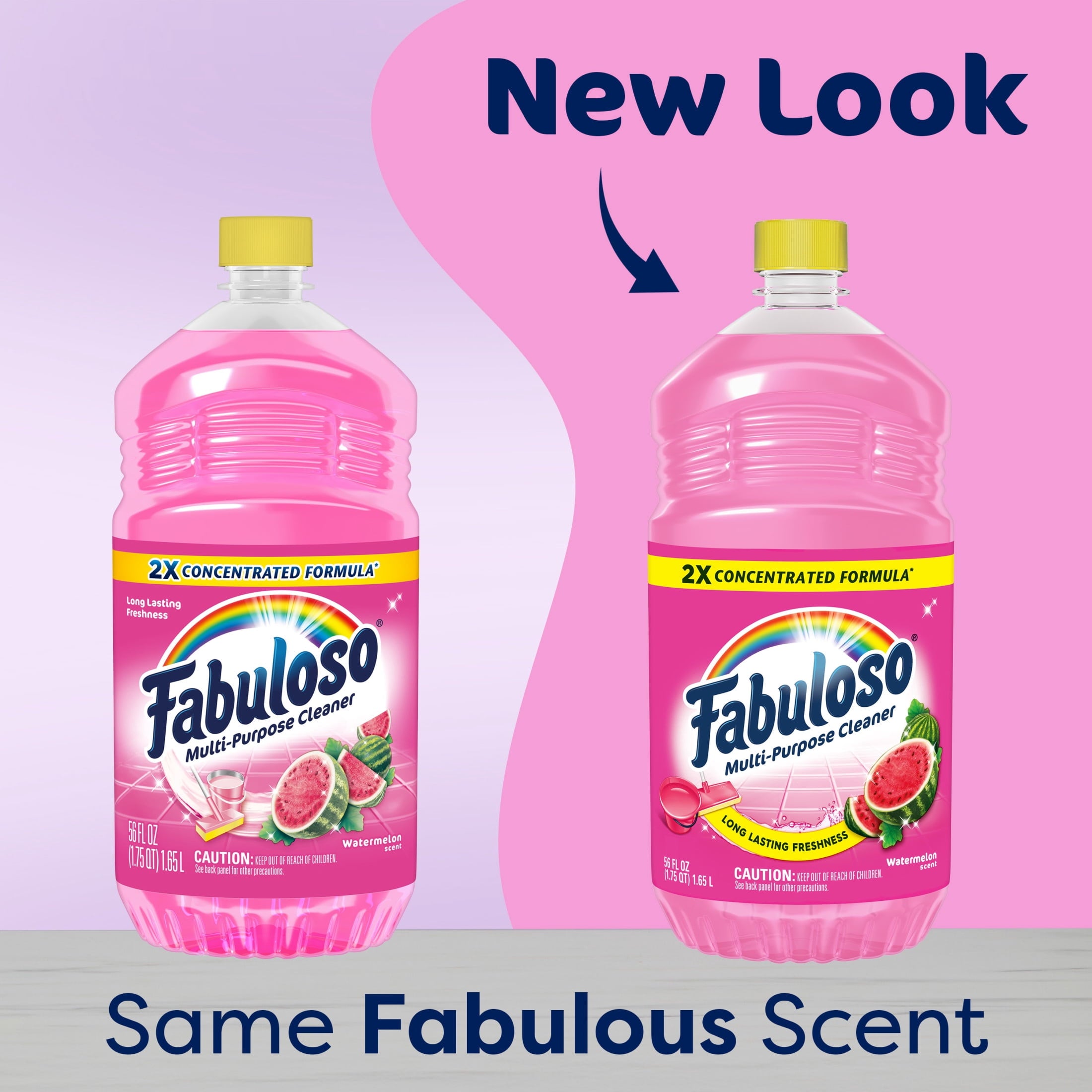 Fabuloso 2X Multi-Purpose Cleaner - No Rinse Floor Cleaner, Watermelon Scent, 56 fl oz