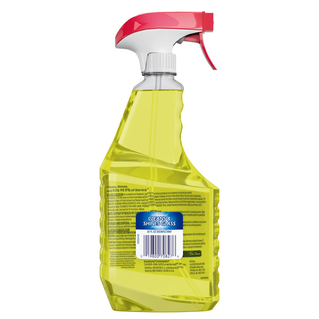 Windex Multi-Surface - Disinfectant, and All-Purpose Cleaner, Spray Bottle, Citrus Scent, 32 fl oz