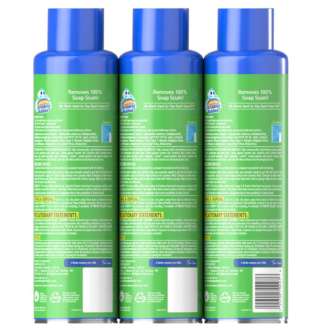 Scrubbing Bubbles Mega Shower Foamer Bathroom Cleaner 20 Ounce (Pack of 3)