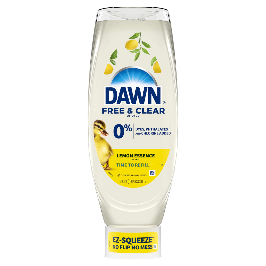 Dawn Free & Clear EZ-Squeeze Dish Soap - Lemon, 24.3 fl oz - 4-Pack