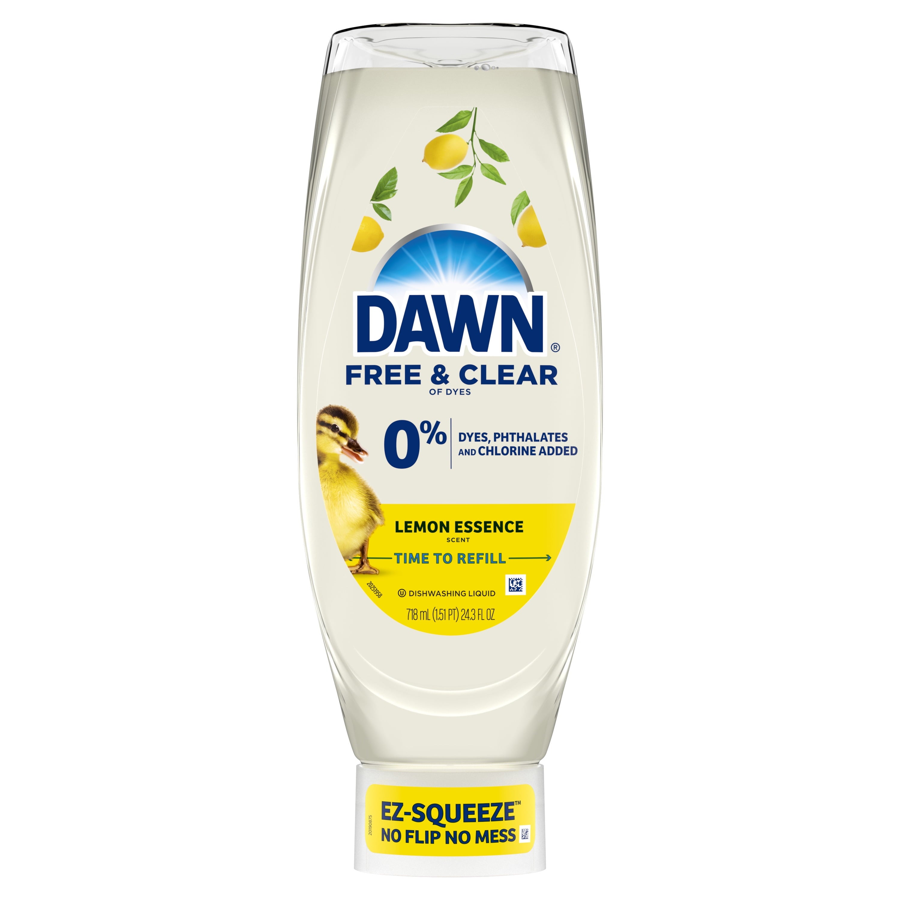 Dawn Free & Clear EZ-Squeeze Dish Soap - Lemon, 24.3 fl oz - 4-Pack