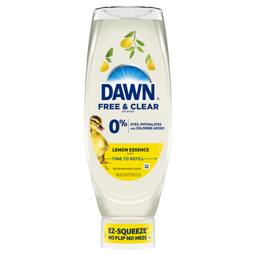 Dawn Free & Clear EZ-Squeeze Dish Soap - Lemon, 24.3 fl oz - 4-Pack