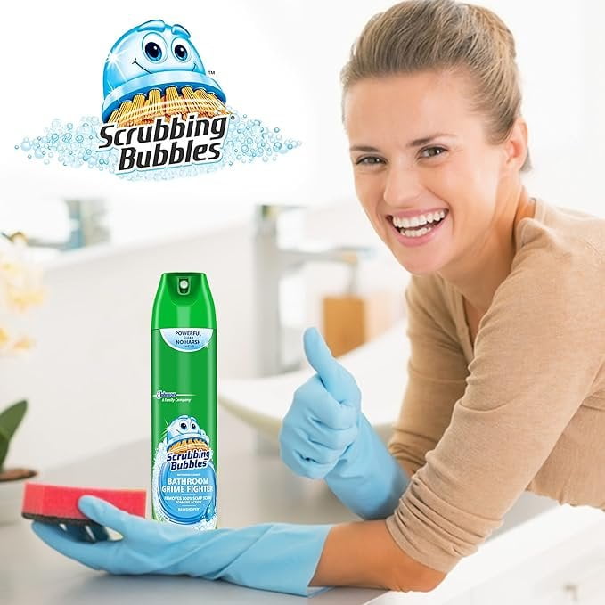 The Award Box Scrubbing Bubbles Bathroom Grime Fighter Rainshower 25 oz - 3 Pack
