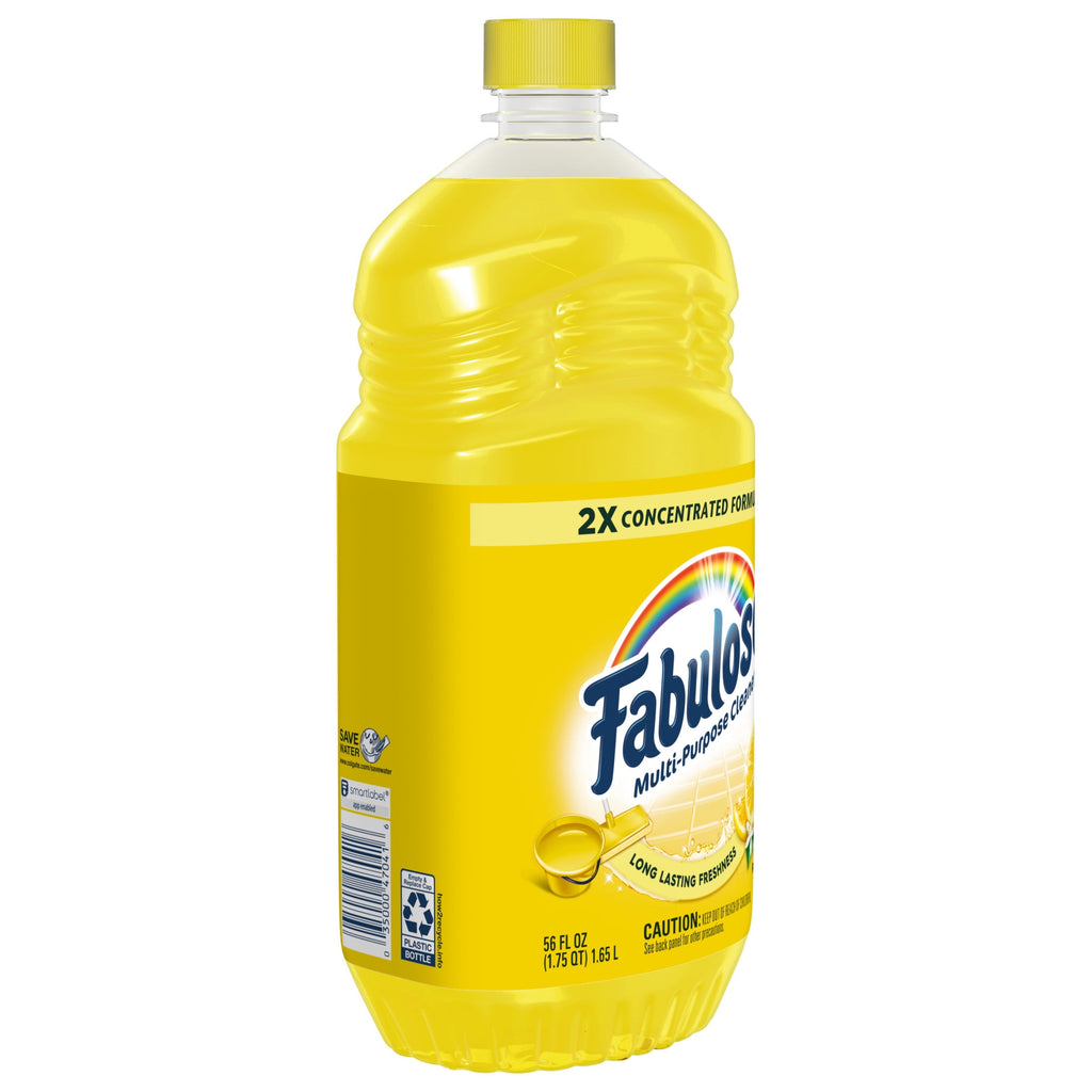 Fabuloso 2X Multi-Purpose Cleaner - No Rinse Floor Cleaner, Refreshing Lemon Scent, 56 fl oz