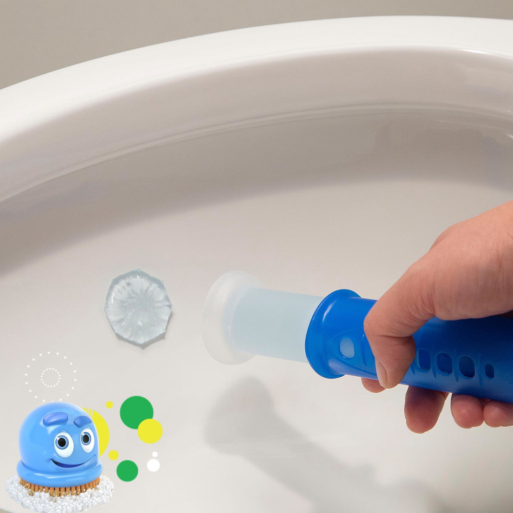 Scrubbing Bubbles Fresh Gel Toilet Cleaning Stamp - Floral Fusion, Dispenser with 6 Gel Stamps, 1.34 oz